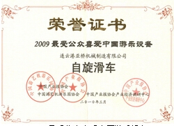 2009受公眾喜愛中國游樂設備
